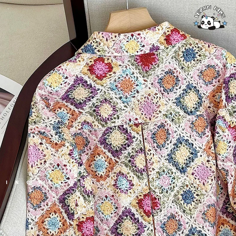LEZONKIDS - Designer Customized Girls Printed Denim Set Jacket Skirt Two-piece Kids Suits for 2-14Y Girls